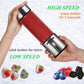 ROSEVIEW Blender Smoothie Portable pour smoothies Bouteille en verre Mini USB rechargeable Portable 2 vitesses alimenté par batterie Mélangeur à main Shakes Cup Presse-agrumes sans fil Mélangeur à jet (US, Inox) 