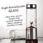 ROSEVIEW Portable Blender Smoothy blenders Glass Bottle Smoothie Mini Juicer Smoothies Mixer Maker Cordless juicer Travel Fruit Personal mixeur Cup melangeur Shake USB Rechargeable (CA, Metallic Steel)