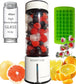 ROSEVIEW Blender Smoothie Portable jet blend smoothies Glass bottle Mini USB rechargeable Handheld 2 speed battery powered hand Mixer Shakes Cup fruit juicer Cordless maker (CA, White)