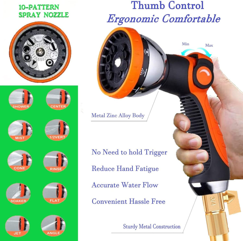 Tuyau d'arrosage extensible 50 pi 75 pi 100 pi 150 pi 200 pi Extensible 50 75 pi 100 pi 150 200 pi (CA, BlueOrange)